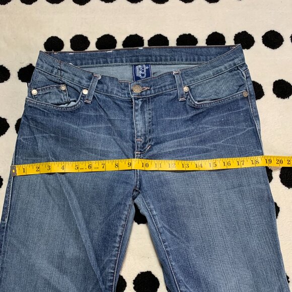 Victoria Beckham Rock & Republic Low Rise Distressed Denim Straight Leg Jeans - Picture 10 of 15